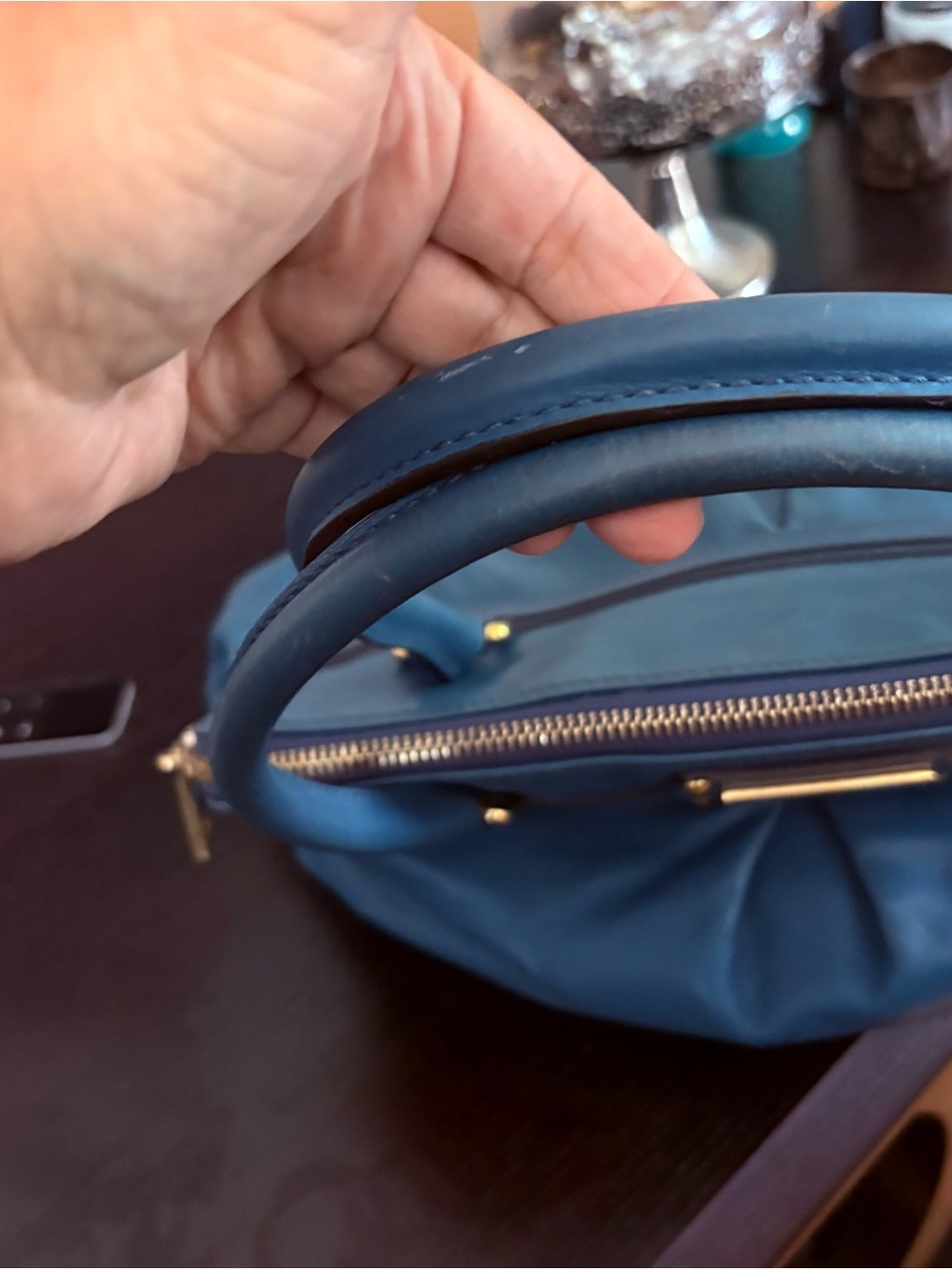 RARE Vintage Marc Jacobs Blue Palais Royal Blue Satchel. - Picture 4 of 14
